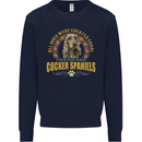 A Cocker Spaniel Dog Kids Sweatshirt Jumper Navy Blue