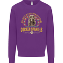A Cocker Spaniel Dog Kids Sweatshirt Jumper Purple