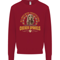 A Cocker Spaniel Dog Kids Sweatshirt Jumper Red