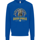 A Cocker Spaniel Dog Kids Sweatshirt Jumper Royal Blue