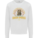 A Cocker Spaniel Dog Kids Sweatshirt Jumper White