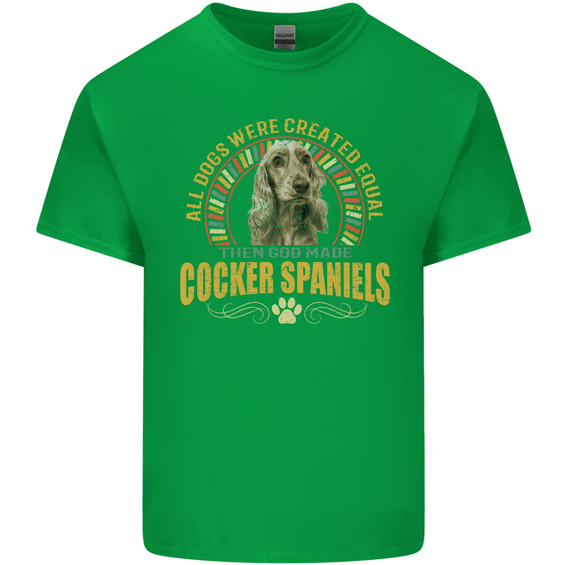 A Cocker Spaniel Dog Kids T-Shirt Childrens Irish Green