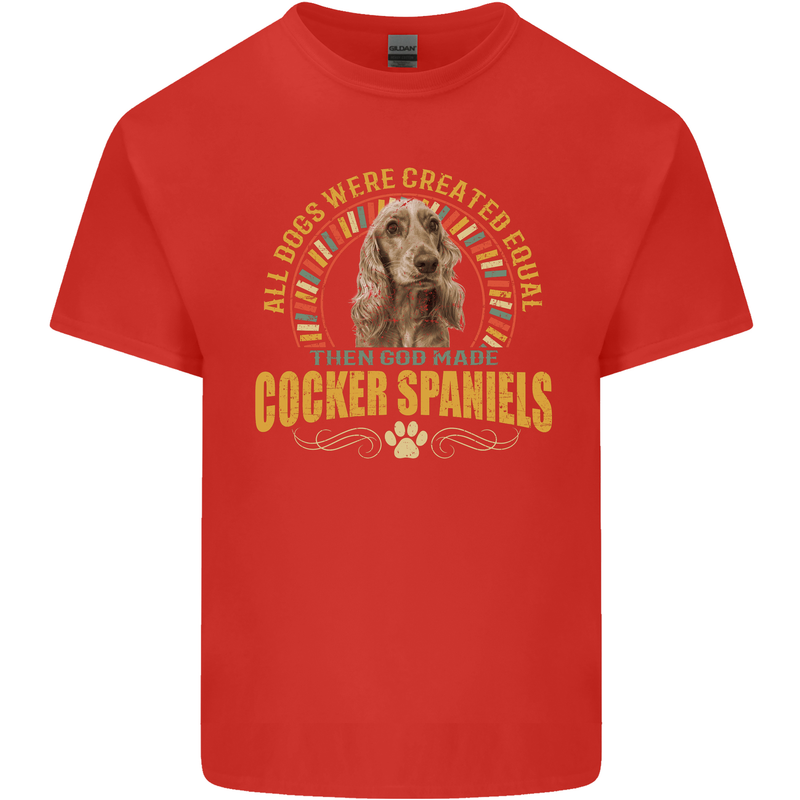A Cocker Spaniel Dog Kids T-Shirt Childrens Red