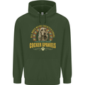 A Cocker Spaniel Dog Mens 80% Cotton Hoodie Forest Green