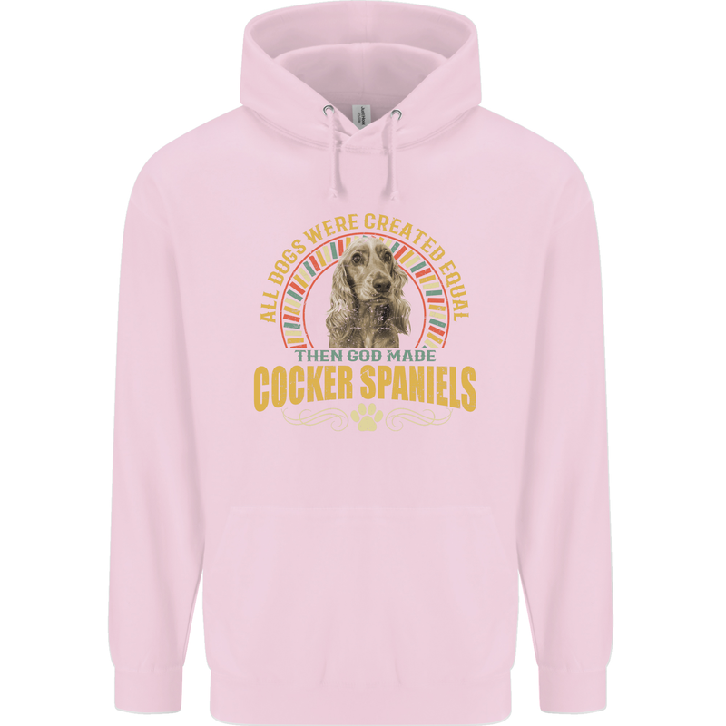 A Cocker Spaniel Dog Mens 80% Cotton Hoodie Light Pink