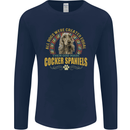 A Cocker Spaniel Dog Mens Long Sleeve T-Shirt Navy Blue