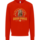 A Cocker Spaniel Dog Mens Sweatshirt Jumper Bright Red