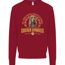 A Cocker Spaniel Dog Mens Sweatshirt Jumper Red
