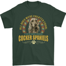 A Cocker Spaniel Dog Mens T-Shirt 100% Cotton Forest Green