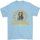 A Cocker Spaniel Dog Mens T-Shirt 100% Cotton Light Blue