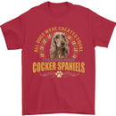 A Cocker Spaniel Dog Mens T-Shirt 100% Cotton Red