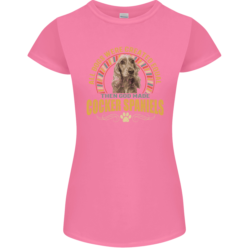A Cocker Spaniel Dog Womens Petite Cut T-Shirt Azalea