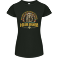 A Cocker Spaniel Dog Womens Petite Cut T-Shirt Black