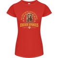 A Cocker Spaniel Dog Womens Petite Cut T-Shirt Red