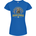 A Cocker Spaniel Dog Womens Petite Cut T-Shirt Royal Blue