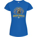 A Cocker Spaniel Dog Womens Petite Cut T-Shirt Royal Blue