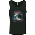 A Coffin and Skeleton in a Graveyard Halloween Mens Vest Tank Top Black