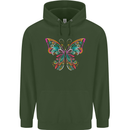 A Colourful Butterfly Childrens Kids Hoodie Forest Green