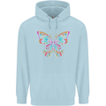A Colourful Butterfly Childrens Kids Hoodie Light Blue