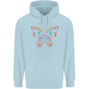 A Colourful Butterfly Childrens Kids Hoodie Light Blue