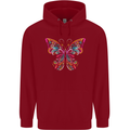 A Colourful Butterfly Childrens Kids Hoodie Red