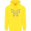 A Colourful Butterfly Childrens Kids Hoodie Yellow