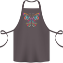 A Colourful Butterfly Cotton Apron 100% Organic Dark Grey