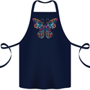A Colourful Butterfly Cotton Apron 100% Organic Navy Blue