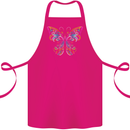 A Colourful Butterfly Cotton Apron 100% Organic Pink