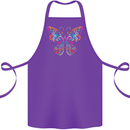 A Colourful Butterfly Cotton Apron 100% Organic Purple