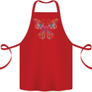 A Colourful Butterfly Cotton Apron 100% Organic Red