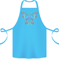 A Colourful Butterfly Cotton Apron 100% Organic Turquoise