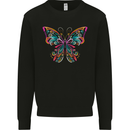 A Colourful Butterfly Kids Sweatshirt Jumper Black