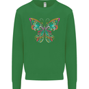 A Colourful Butterfly Kids Sweatshirt Jumper Irish Green