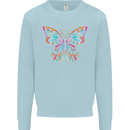 A Colourful Butterfly Kids Sweatshirt Jumper Light Blue