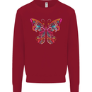 A Colourful Butterfly Kids Sweatshirt Jumper Red