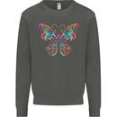 A Colourful Butterfly Kids Sweatshirt Jumper Storm Grey