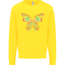 A Colourful Butterfly Kids Sweatshirt Jumper Yellow