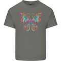 A Colourful Butterfly Kids T-Shirt Childrens Charcoal