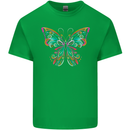 A Colourful Butterfly Kids T-Shirt Childrens Irish Green