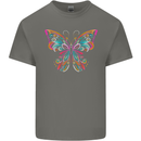 A Colourful Butterfly Mens Cotton T-Shirt Tee Top Charcoal