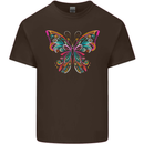 A Colourful Butterfly Mens Cotton T-Shirt Tee Top Dark Chocolate