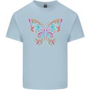 A Colourful Butterfly Mens Cotton T-Shirt Tee Top Light Blue