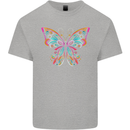 A Colourful Butterfly Mens Cotton T-Shirt Tee Top Sports Grey