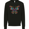 A Colourful Butterfly Mens Sweatshirt Jumper Black