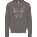 A Colourful Butterfly Mens Sweatshirt Jumper Charcoal