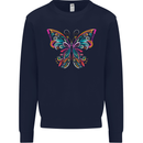 A Colourful Butterfly Mens Sweatshirt Jumper Navy Blue