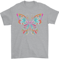 A Colourful Butterfly Mens T-Shirt 100% Cotton Sports Grey