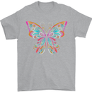 A Colourful Butterfly Mens T-Shirt 100% Cotton Sports Grey