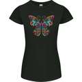 A Colourful Butterfly Womens Petite Cut T-Shirt Black